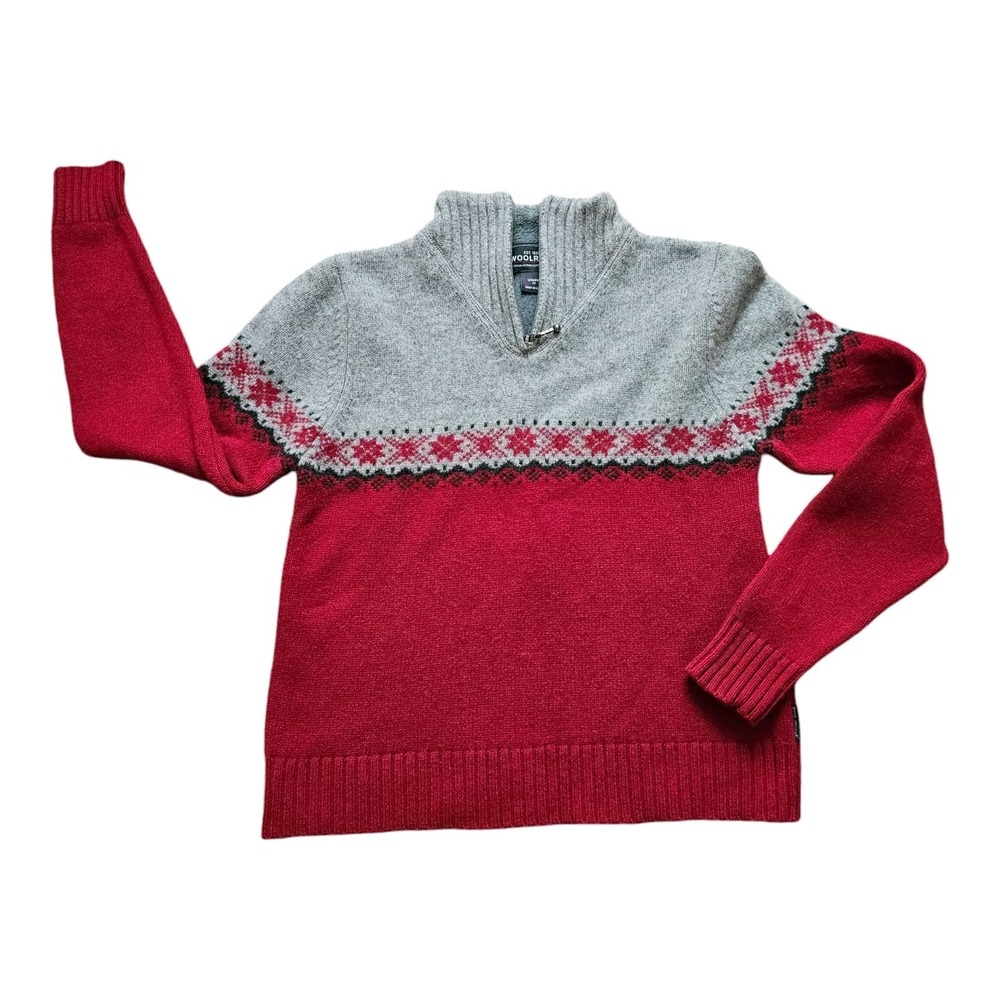 Woolrich Vtg Wool Sweater Pullover 1/4  Zip Tight Knit Womens Med. 100% Wool